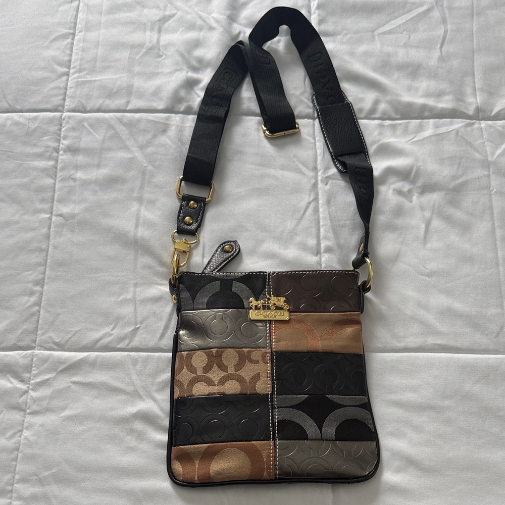 Patchwork Crossbody Bag Coach Imitation